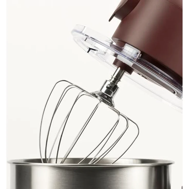 G3 Ferrari G20149 Pastaio Küchenmaschine, 1800 Watt, 7L Edelstahlbehälter, 6 Geschwindigkeiten, inkl. Zubehör, einfacher Knethaken, Bordeaux – Bild 5