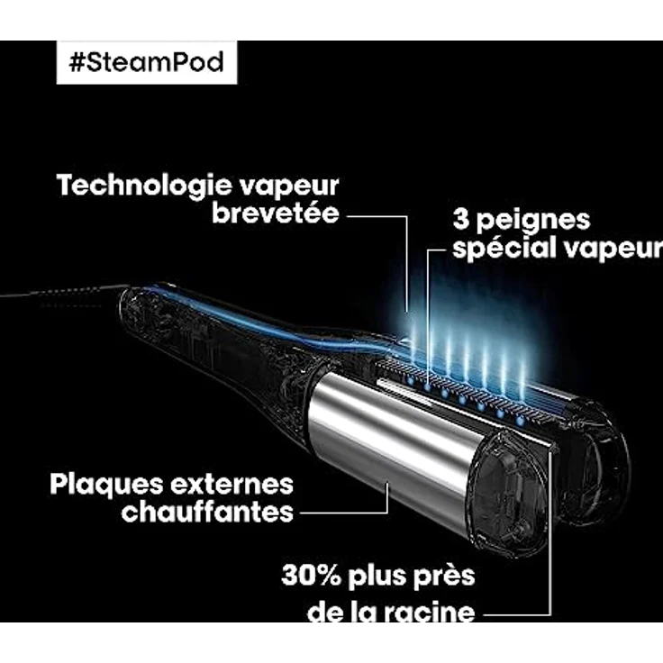 L'Oréal Professionnel Steampod 4 | Professionelles Glätteisen mit patentierte Dampftechnologie für alle Haartypen, inklusive Etui und 3 Kämme – Bild 5