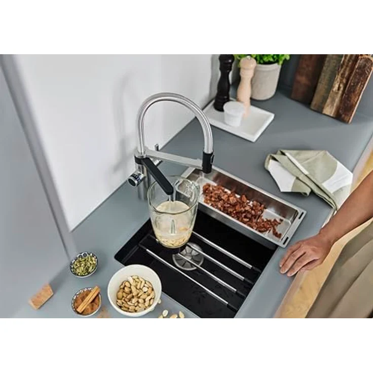 BLANCO drink,filter EVOL-S Pro satin gold, Wasseraufbereitungssystem, Veredeltes gefiltertes Wasser, Click und Touch Mengeneinstellung, Separater Auslauf für gefiltertes Wasser, BWT Filter – Bild 3