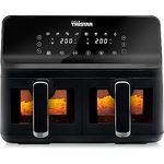 Tristar Digitaler Airfryer – 2x4 L – 2 kg Pommes Frites – 8 Programme oder manuelle Einstellung – Doppelkorb mit Sichtfenstern – FR-9040