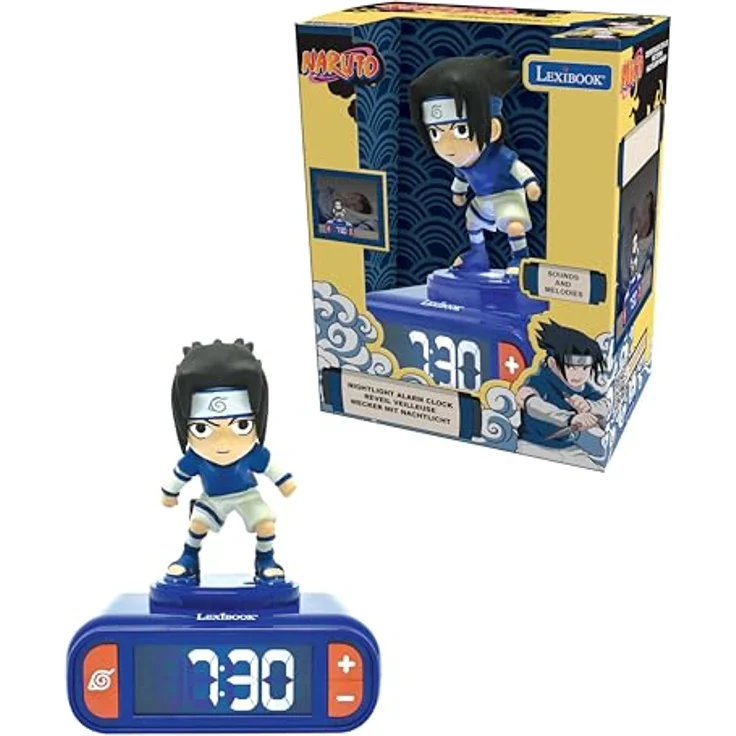 Lexibook RL800NA1, Naruto Nachtlicht-Wecker mit 6 Klingeltönen und anpassbarem LCD-Display – Bild 1