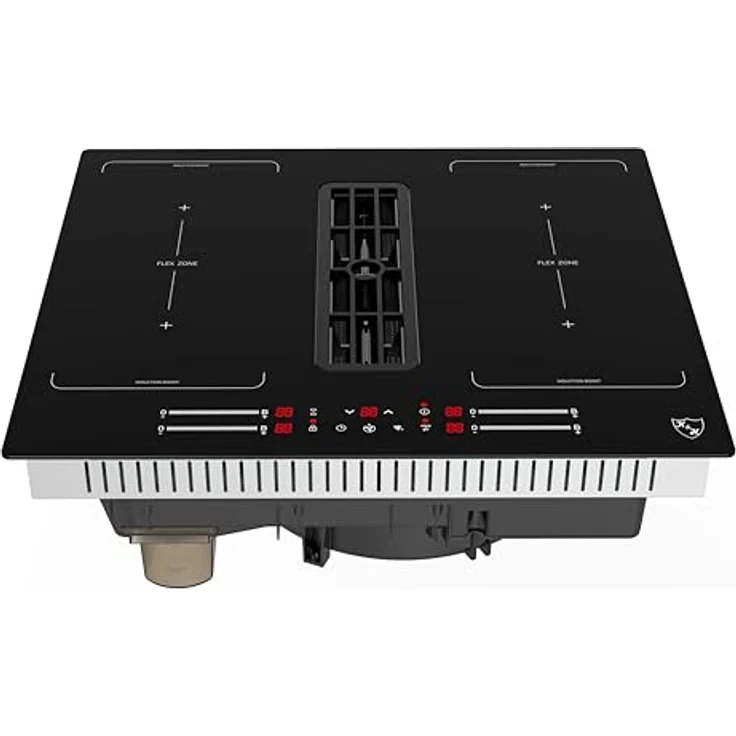 K&H DD60-IN7204FLX, Induktions-Kochfeld mit Dunstabzug, 9 Leistungsstufen, Booster, Slider Touch-Control, 2x FLEX Kochzone, 7200W – Bild 1