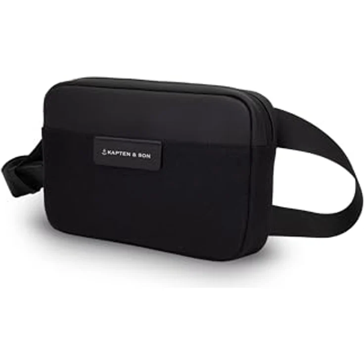 Kapten & Son Bergen Crossbody Bag, Umhängetasche in All Black, 1,3 l Volumen, wasserabweisend – Bild 1