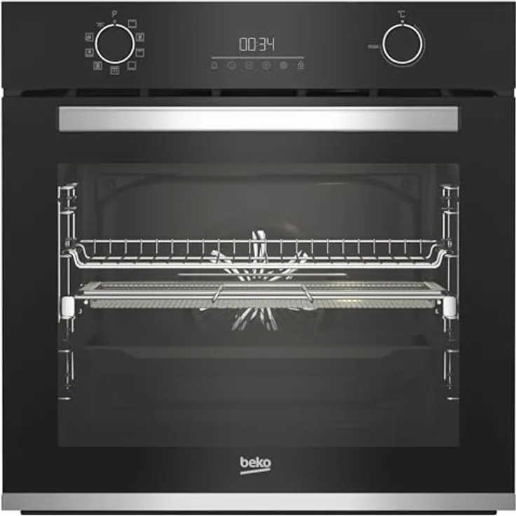 Beko BBIMA13302BMPE Einbau-Multifunktionsbackofen, 72 l, 3300 W, A+, Edelstahl mit Touch-Steuerung und Selbstreinigungsfunktion