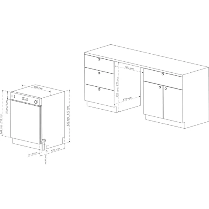 Telefunken Geschirrspüler GET6014AI, teilintegrierbar, 60 cm, 14 Gedecke, 9 Programme, AquaStop, energieeffizient A, leise mit 44 dB – Bild 3