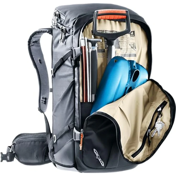 Deuter Jaypack Pro 34+14 Fotorucksack – erweiterbar, wetterfest, mit Rückenzugang & Halterungen für Ski, Stöcke, Pickel – Bild 6