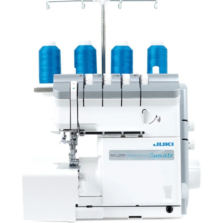 Juki Overlock-Nähmaschine JUKI MO-2500 Sumato, Luft-Einfädler, TWA-System, Traktor Nähfuß, weiß – Bild 1