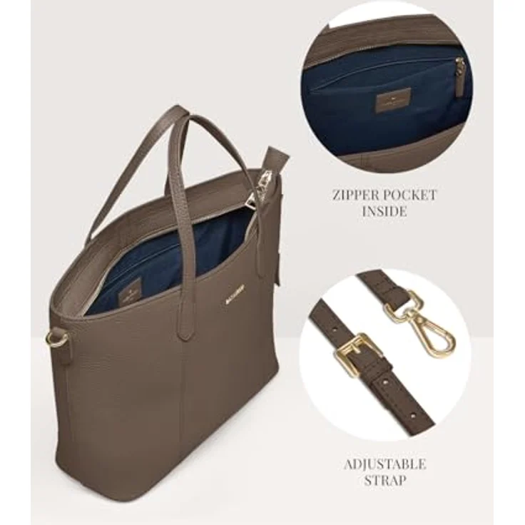 "Lazarotti Shopper Bologna Leather, Leder mit verstell- und abnehmbarem Schulterriemen" – Bild 3