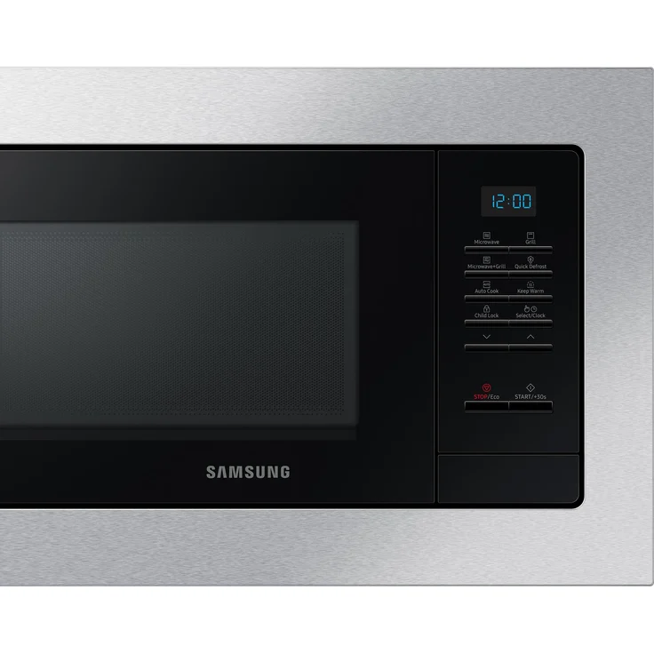 Samsung MG20A7013CT/ET Einbaumikrowelle mit Grill, 20 L, 850 W, Edelstahl, Silber, LED-Display und berührungsempfindliche Steuerung – Bild 1