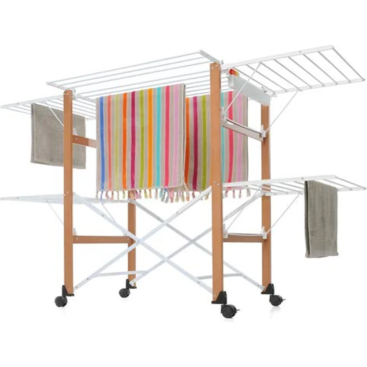 Foppapedretti Gulliver Faltwäscheständer, 105 x 80 x 174 cm, Holz, Walnuss – Bild 6