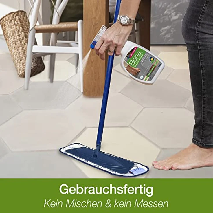 Bona Laminat Reinigungsset, Mikrofaser, Stein, Fliesen- und Laminatreiniger, 1L, 1000 – Bild 2