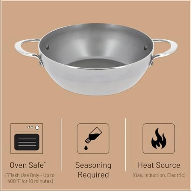 DE BUYER Bauerntopf MINERAL B aus Eisenstahl - 32 cm - Robuster Topf für Anbraten und Bräunen, Silber – Bild 3