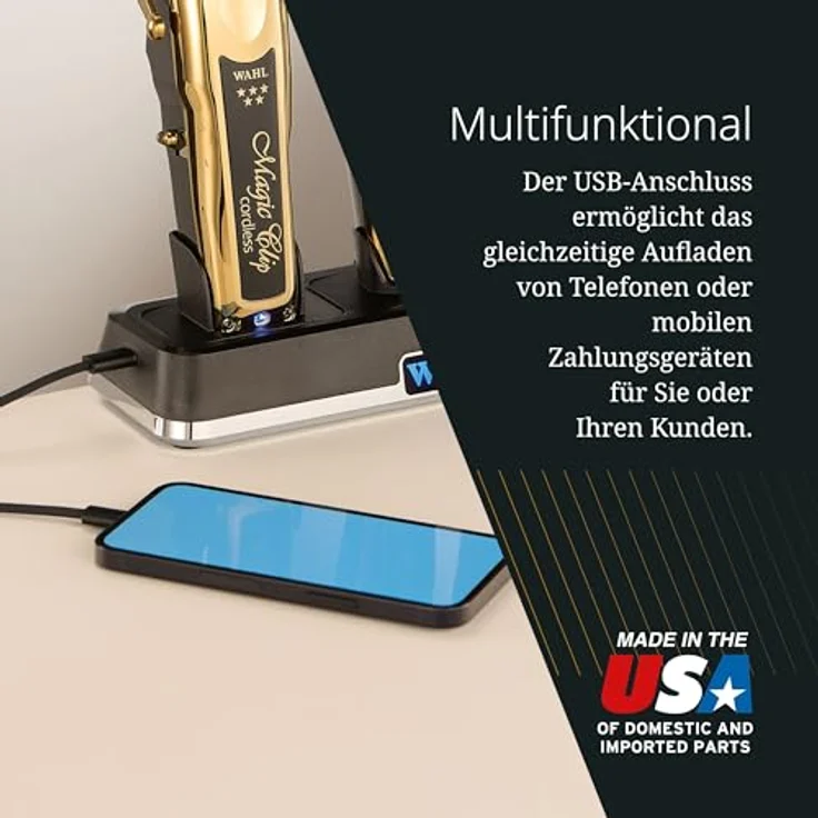Wahl Elektrorasierer Power Station - USB-Ladegerät für Wahl-Werkzeuge und USB-C-Geräte, professionelle Ladelösung – Bild 6