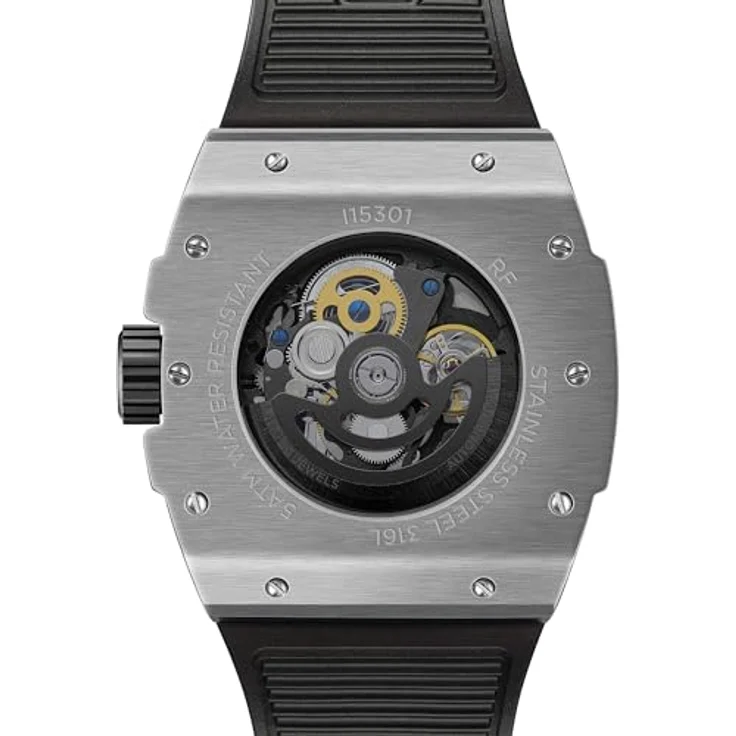 Ingersoll Automatikuhr The Play 45.2 mm Automatik Herren I15301, Schwarzes Skeleton-Zifferblatt und schwarzes PU-Armband – Bild 5