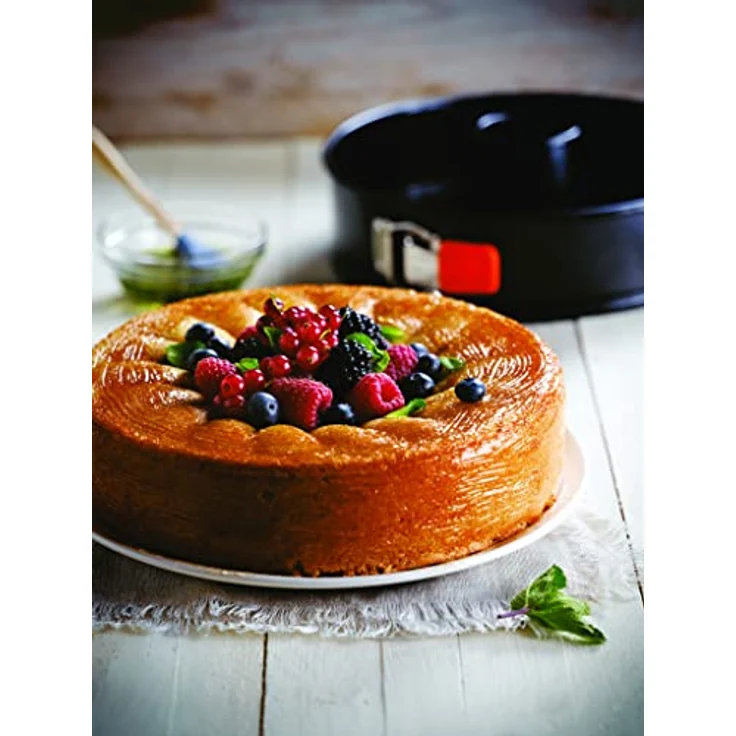 Le Creuset Antihaft Springform mit Rohrboden, Rund, Ø 26 cm, PFOA-frei, Sauerteigbeständig, Aus Karbonstahl gefertigt, Anthrazit-Orange – Bild 7