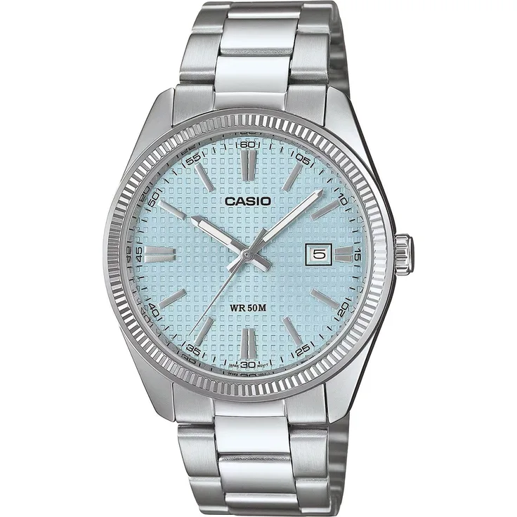 CASIO Quarzuhr Armbanduhr Timeless in Unisexgröße, hellblau