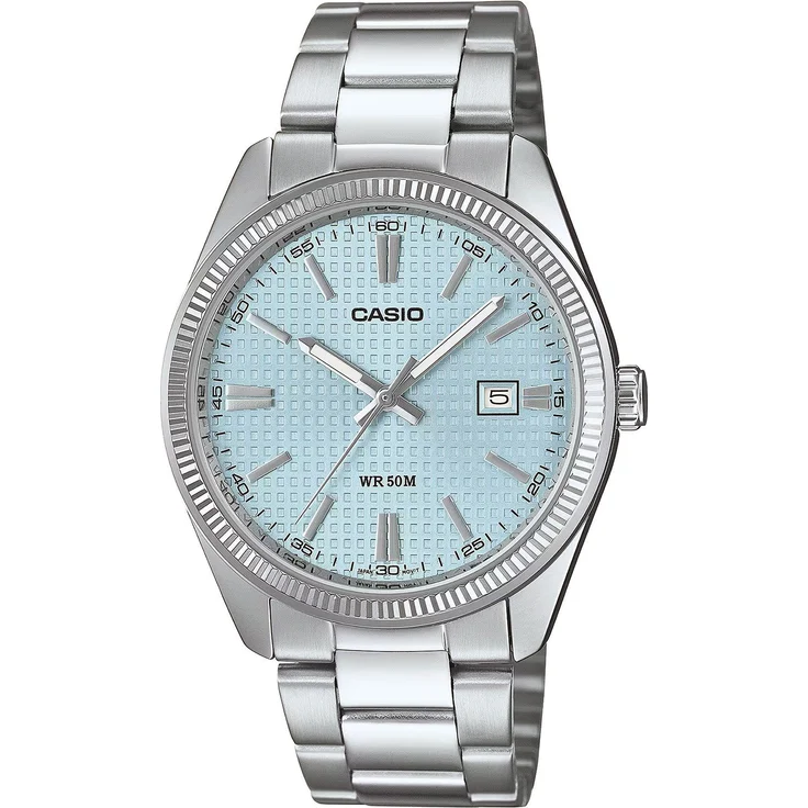CASIO Quarzuhr Armbanduhr Timeless in Unisexgröße, hellblau – Bild 1