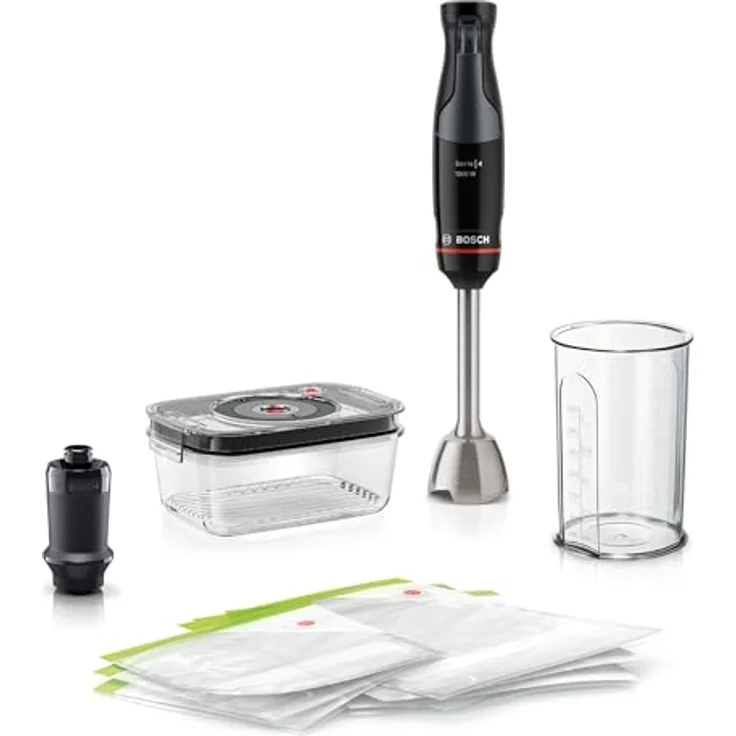 Bosch Hausgeräte Serie 4, Stabmixer, ErgoMaster, 1000 W, Schwarz, anthrazit, MSM4B6V2, Stabmixer, Schwarz – Bild 1