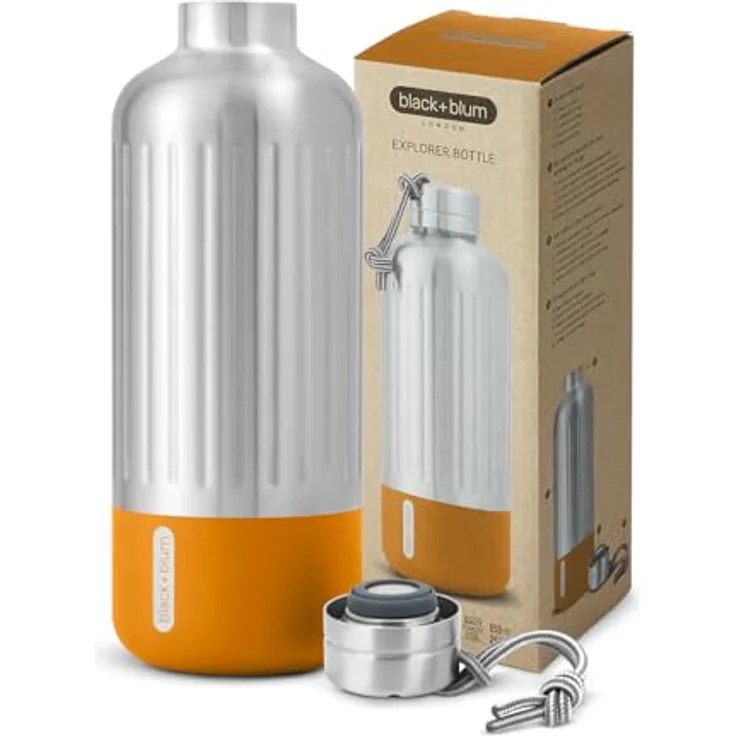 Black+Blum Explorer Isolierflasche, groß, orange, 850 ml – Bild 2