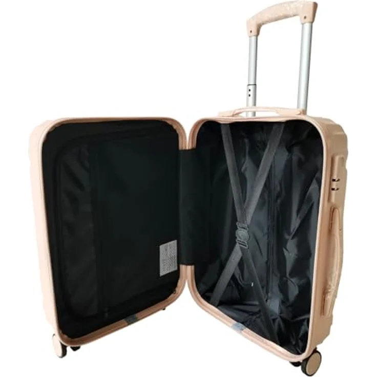 NTK-Collection Mabell 4-teiliges Kofferset, rosa, Hartschalenkoffer mit Teleskopgriff und integrierten Zahlenschloss, 115 l und Handgepäck bis 50 l – Bild 5