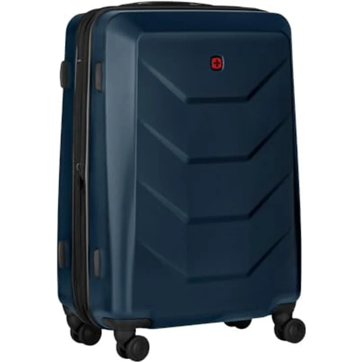 WENGER Prymo Medium Hartschalenkoffer, Trolley mit 4 Rollen, 59 (67) l, erweiterbar, Sicherheitsschloss, blau, 653633 – Bild 1