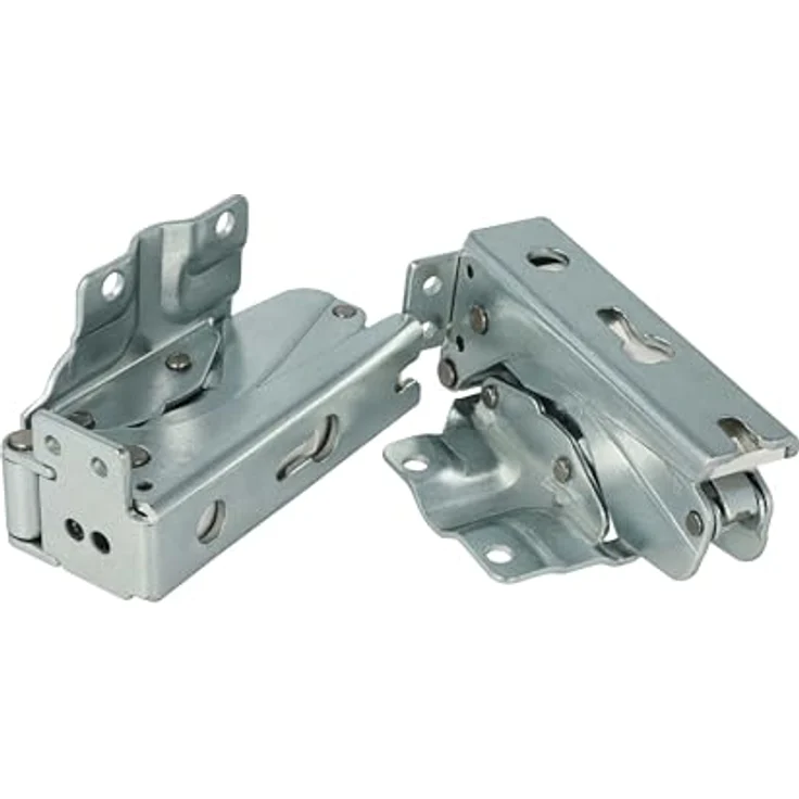Vhbw 2x Türscharnier Ersatz für Hettich 5 3306 5.0 3702 - Hochwertiges Reparatur-Set aus verzinktem Stahl, silber, inkl. Befestigungsmaterial – Bild 3