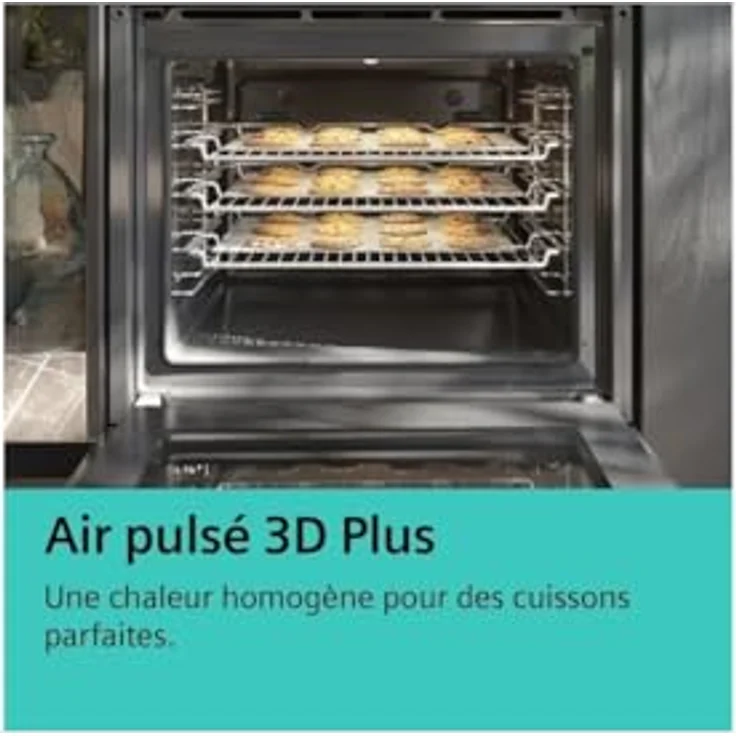 SIEMENS Einbau-Backofen EcoClean HB557GBS3F, iQ500, cookControl10, Multifunktionsofen mit 71 Liter Volumen, 3D-Umluft, und 10 Automatikprogramme, in Edelstahl – Bild 2