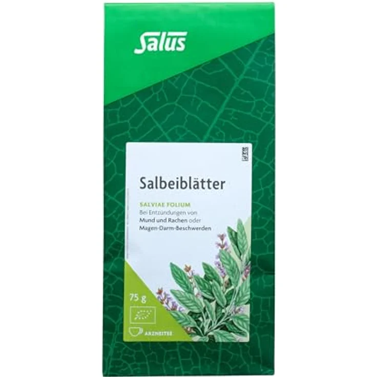Salus Salbeiblätter Arzneitee, Bio Tee gegen Verdauungsbeschwerden und Entzündungen, 75 g – Bild 2