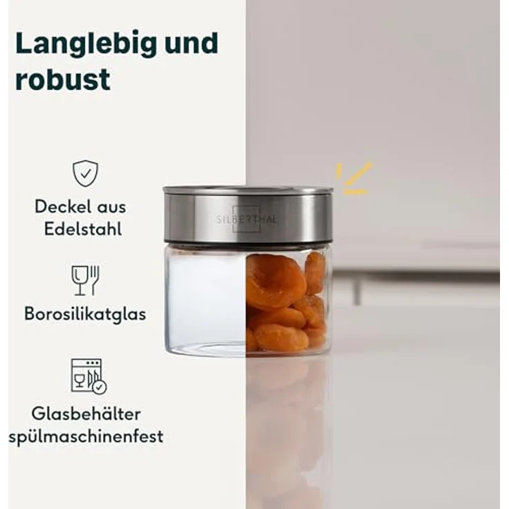 SILBERTHAL Vorratsglas Vorratsglas 400ml, Glas, transparent – Bild 5