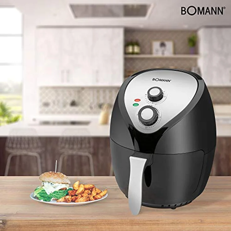 Bomann FR 6002 H CB Heißluft-Fritteuse, 3,6 L, stufenlos regelbarer Thermostat, 30-Minuten-Timer mit Endsignal, 2 Kontrolleuchten – Bild 6