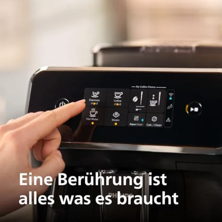 Philips 2200 Serie EP2220-10 Kaffeevollautomat, 2 Kaffeespezialitäten, Schwarz-Schwarz-gebürstet – Bild 4