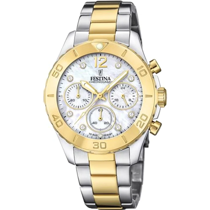 Festina Damenuhr F20604/1 Boyfriend Edelstahl, perlmutt – Bild 4