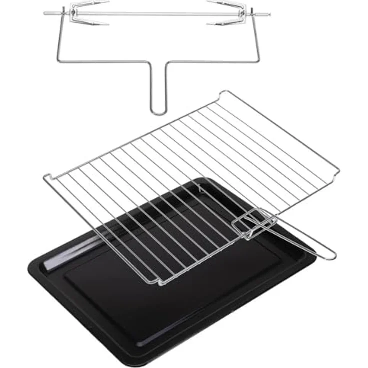 Adler Minibackofen AD 6028, 60L Elektrobackofen mit Umluft und Drehspieß, schwarz – Bild 6