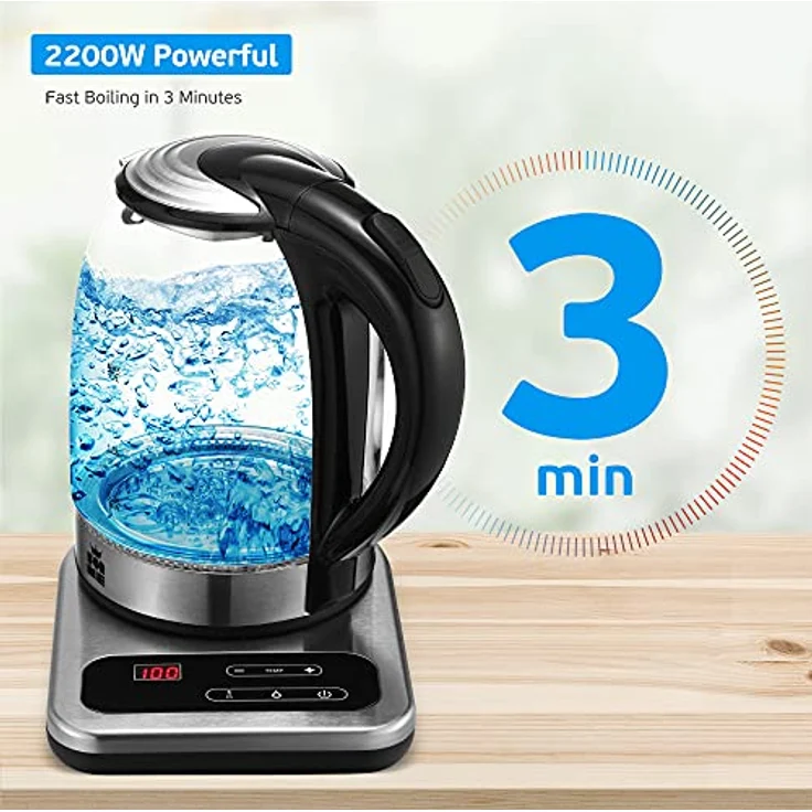 ForMe FKG-1017 Wasserkocher Glaskessel 2200 W 1,7 L – Bild 7