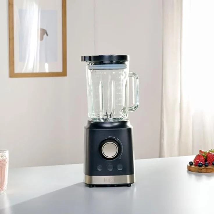 BLACK+DECKER Standmixer BXJB2000E 2000W | 1,8L Glasbehälter | TURBO, SMOOTHIE & ICE CRUSH Funktionen | Edelstahlklingen | Sicherheitssystem | Rutschfeste Füße | Ausgussöffnung – Bild 2