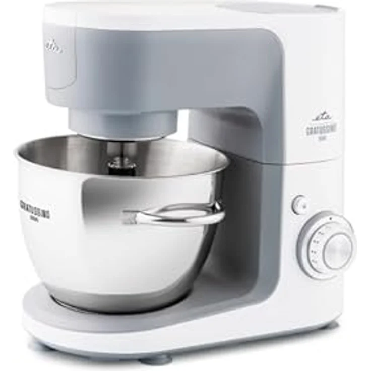 ETA Küchenmaschine Gratussino Bravo III, 1200W, 8 Geschwindigkeitsstufen, Planetenrührsystem, PULSE-Taste, inkl. Mixer und Reibaufsatz, Edelstahlschüssel – Bild 5