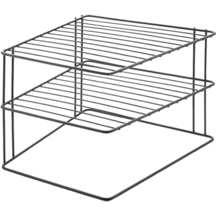 Metaltex Palio Lava Eckschrankeinsatz 2-Etg 25x25x19cm TouchTherm ,Schwarz,3 PIANI – Bild 1