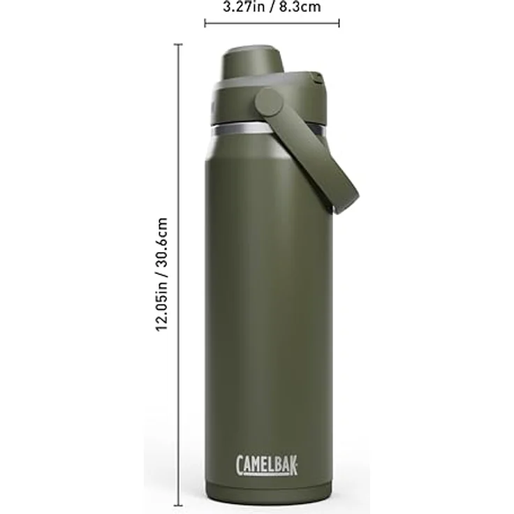 CamelBak Thrive Chug Wasserflasche, 750 ml, isolierter Edelstahl, Moos, auslaufsicher, spülmaschinenfest, schweißfest – Bild 4