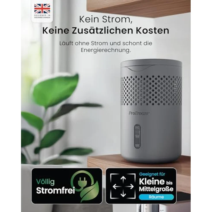 Pro Breeze Osmo Luftentfeuchter, Geräuschlos & Nachfüllbar, 700g Tablette für bis zu 100 Tage, kompakt & stilvoll in 4 Farben – Bild 3