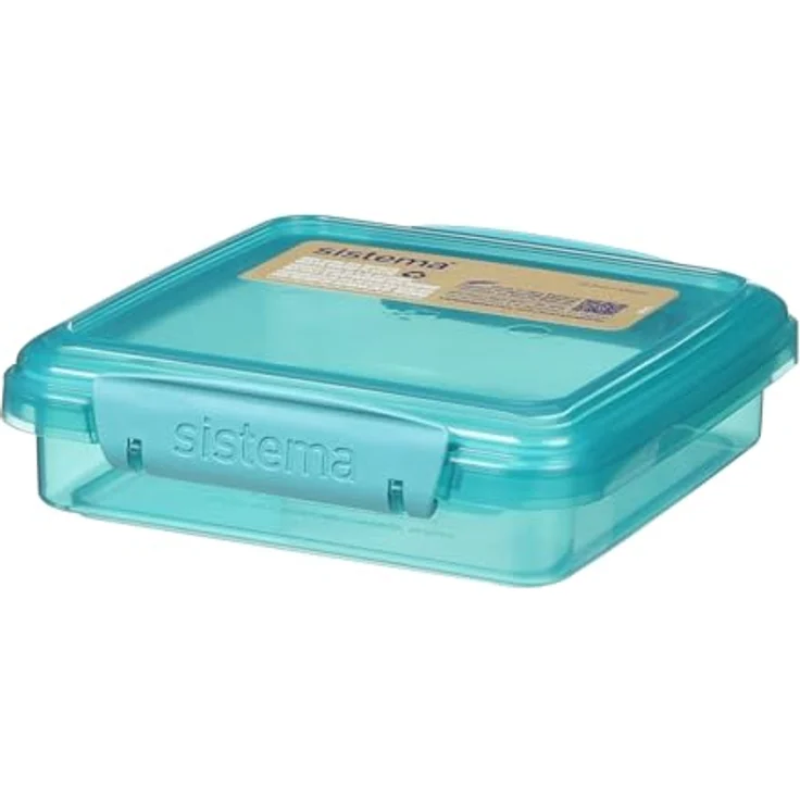 Sistema Ocean Bound Sandwichbox aus Kunststoff, 450 ml, BPA-frei, Blaugrün – Bild 2