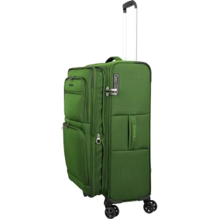 Travelite Cubis Trolley M 72 cm, 4 Rollen, grün, 100% Polyester – Bild 10