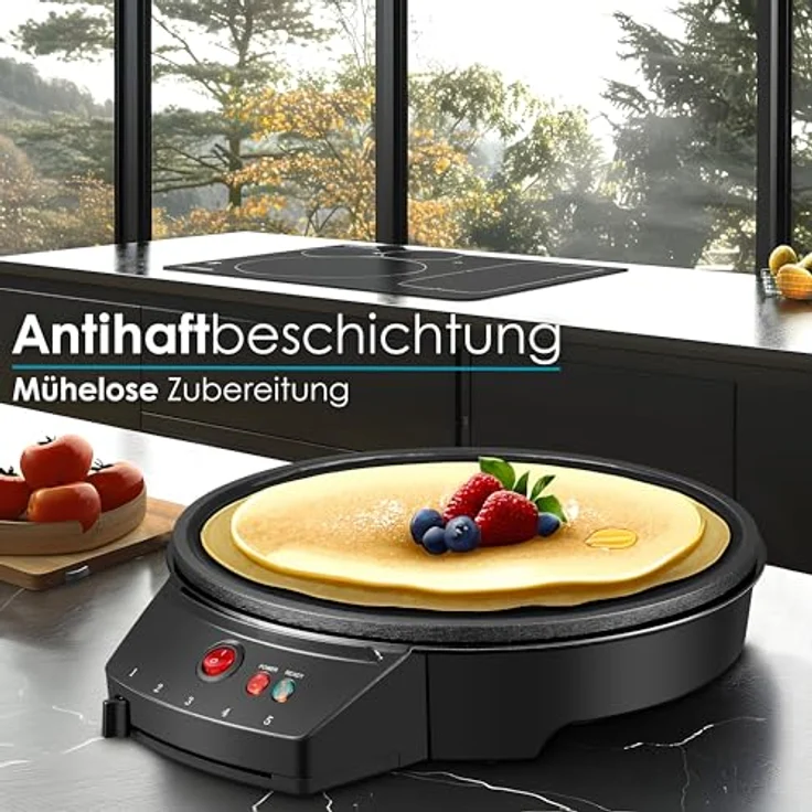 STEINBORG Crêpesmaker SB-2230, 1000 W, Ø 30 cm, Antihaftbeschichtung, Cool-Touch-Griff, Regelbarer Temperaturcontroller – Bild 2