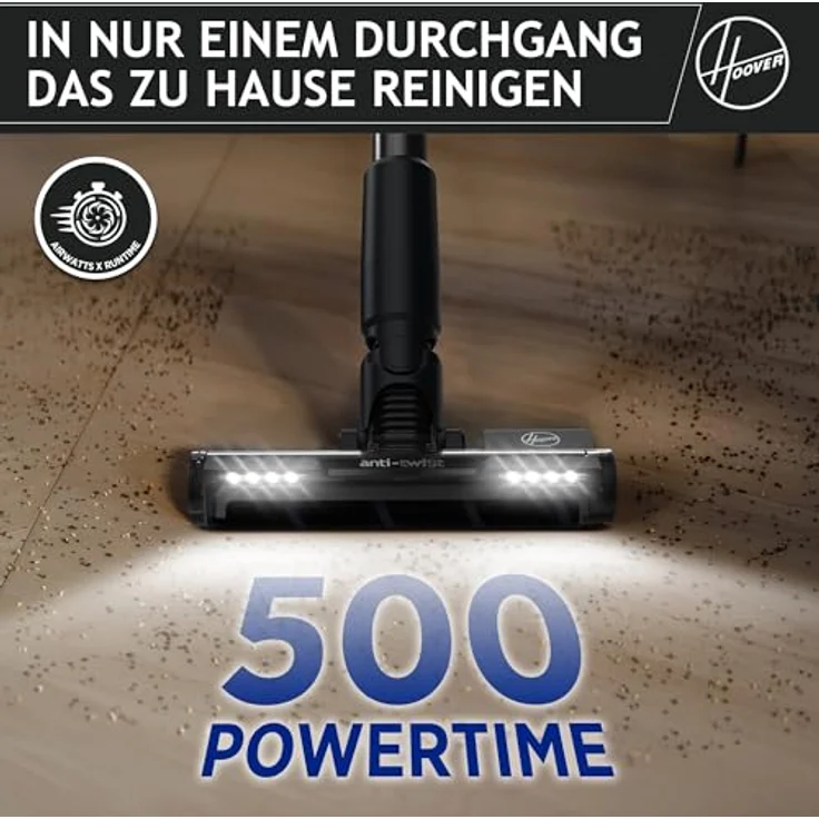 Hoover HF210P1 011 Akku Staubsauger für Tierhaare, LED & Hartbodendüse, 2in1 Pet Staubsauger kabellos mit Verdichtungs-Funktion, 500 POWERTIME in Blau – Bild 3