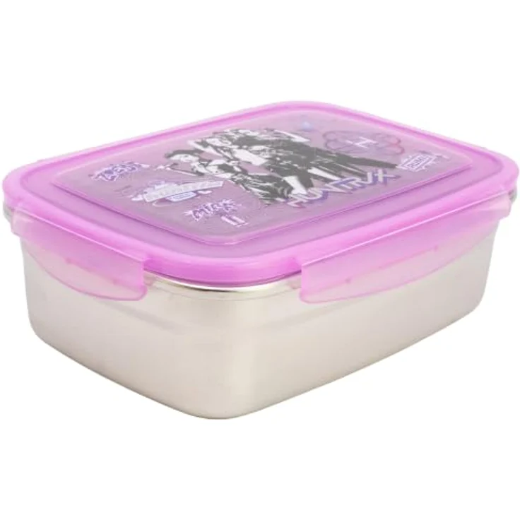 K-Pop Demon Hunters Lunchbox, Edelstahl Brotdose mit 1924 ml Fassungsvermögen für Schule und Freizeit, kompakte Maße 20 × 14,8 × 6,5 cm – Bild 2
