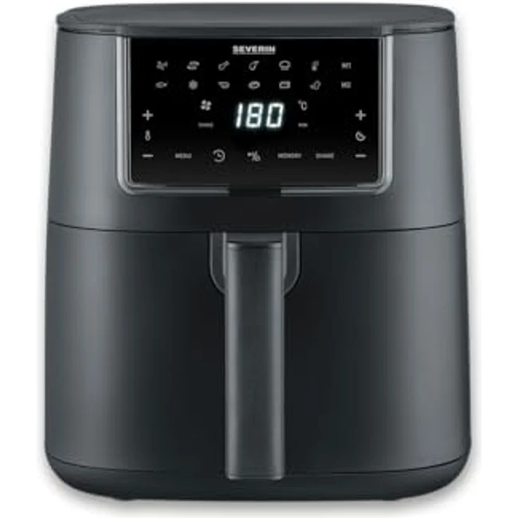 SEVERIN Heißluftfritteuse Black Line „Single XXL“ FR 2462, 7,0 l, 1700 W, mit Abschaltautomatik und Memory-Funktion, schwarz – Bild 1