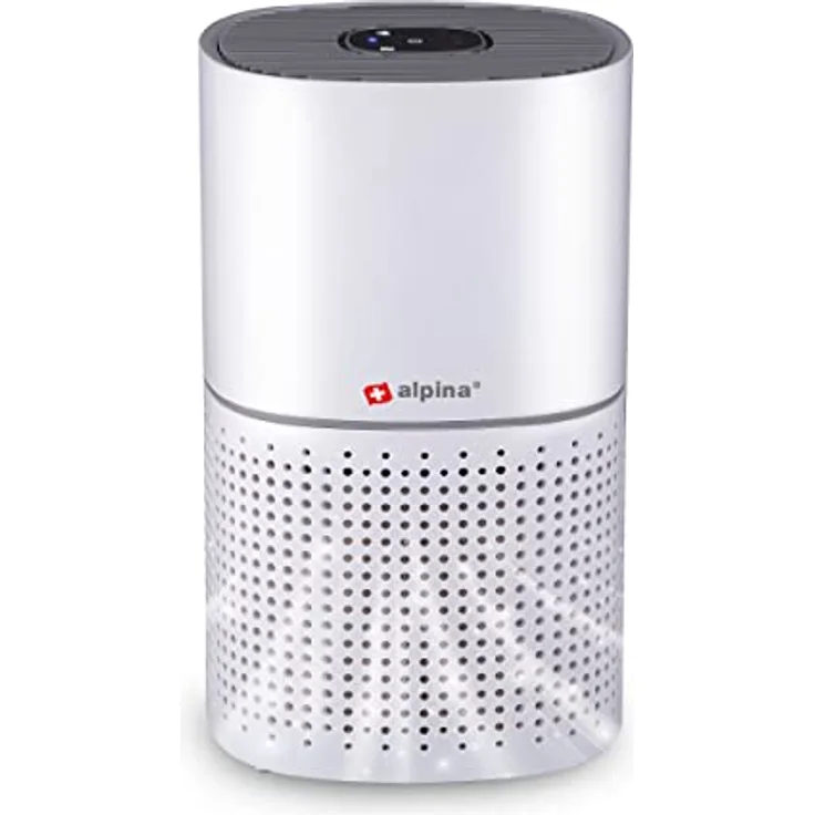 alpina Luftreiniger - Luftreiniger mit Ionisator - HEPA-Filter - 3 Modi + Nachtmodus - Weiß