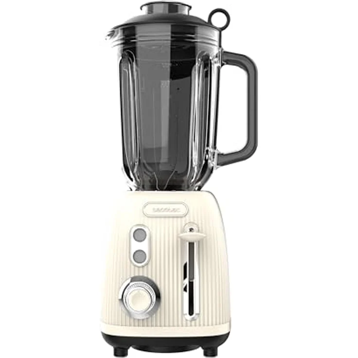 Cecotec Standmixer Retro Power Black Titanium RetroBeige, 1200W, 2 Geschwindigkeiten, 4-blättrige Titan-Klinge, 1,5L Krug, Vintage-Design in Beige – Bild 3
