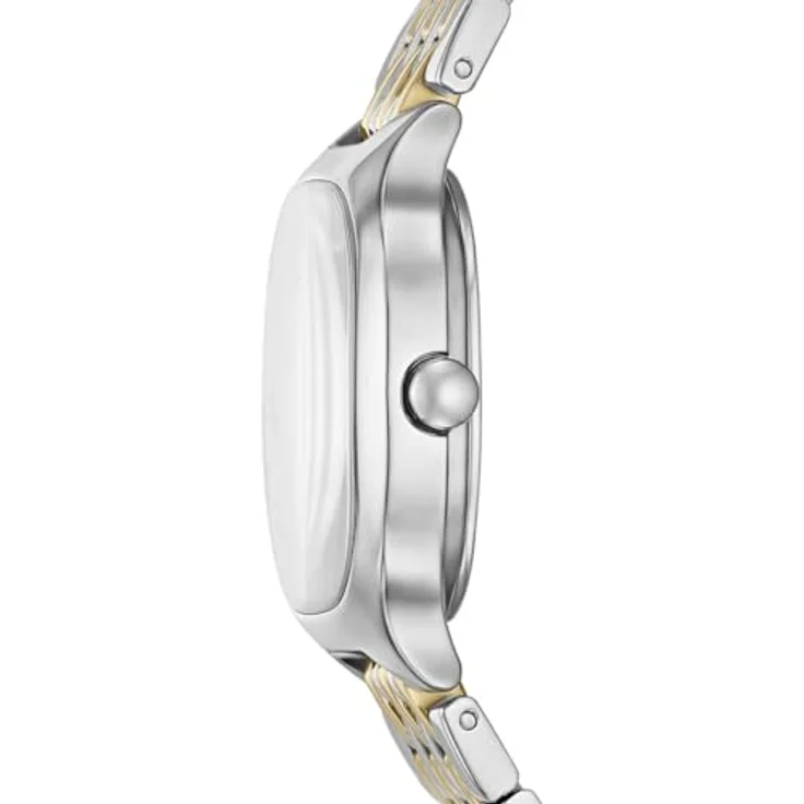Skagen Mellem Lille Damen Uhr, Quarzwerk mit Edelstahl- und Lederarmband, Gold- und Silberton, 28MM – Bild 2