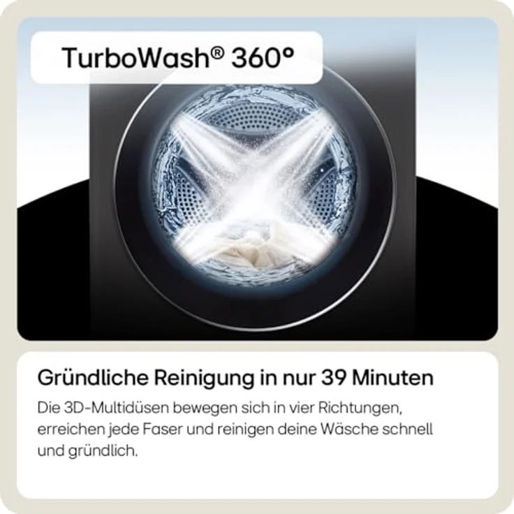 LG F11WM17TS2B, Frontlader-Waschmaschine, E, Fassungsvermögen 17 kg, Standgerät, Breite 70 cm – Bild 3