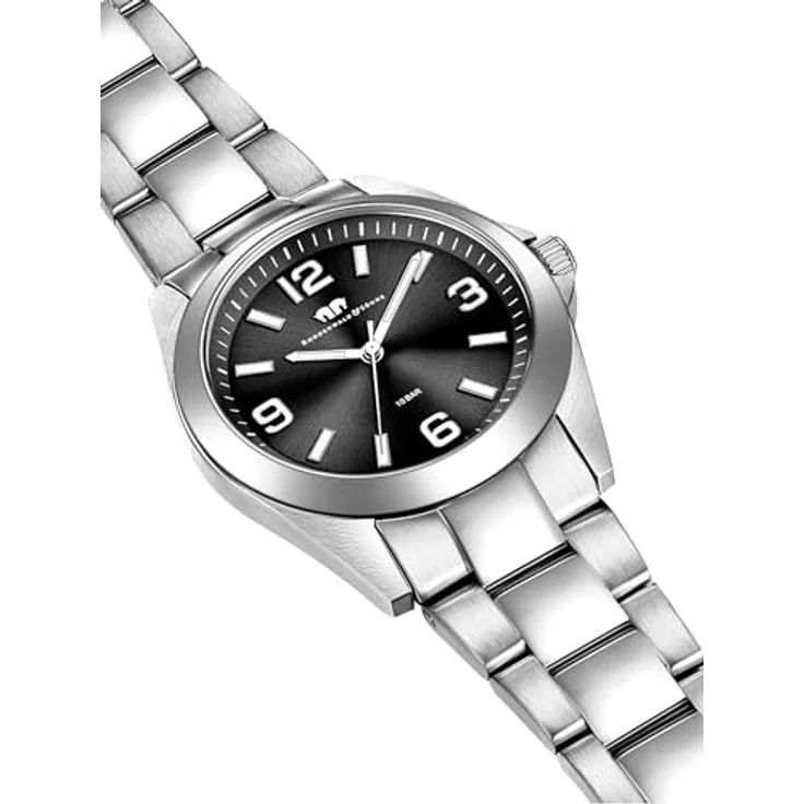 Rhodenwald & Söhne Damen Uhr 10010411, analog mit Quarzwerk, Edelstahl Armband in Silber, wasserdicht bis 10 ATM, 37,5 mm Gehäuse – Bild 4